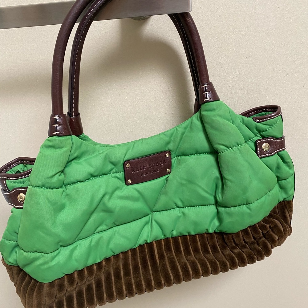 Kate Spade ♠️ Green and Brown Purse